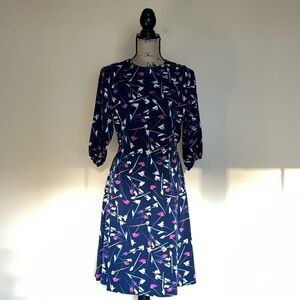 Geometric Print Midi Dress